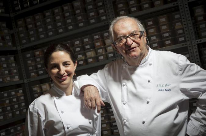 Juan Mari y Elena Arzak. Dentro de la lista de los 10 chef con más estrellas Michelín.
