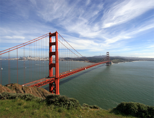 Golden Gate o Puente de San Francisco. Uno de los 10 puentes más extraordinarios del mundo.