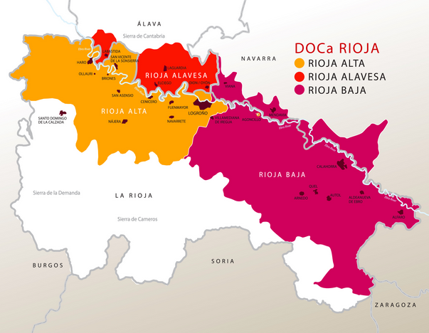 Demarcaciones de la Denominación de origen La Rioja